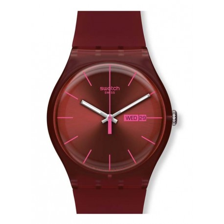 Ceas de mana Swatch Burgundy Rebel SUOR702