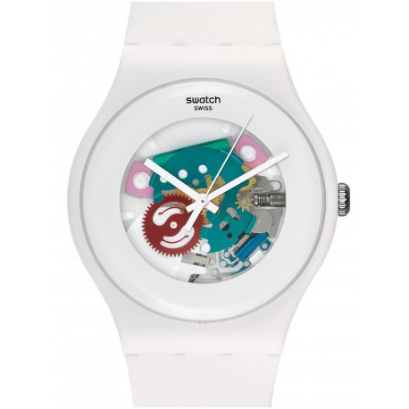 Ceas de mana Swatch White Lacquered SUOW100